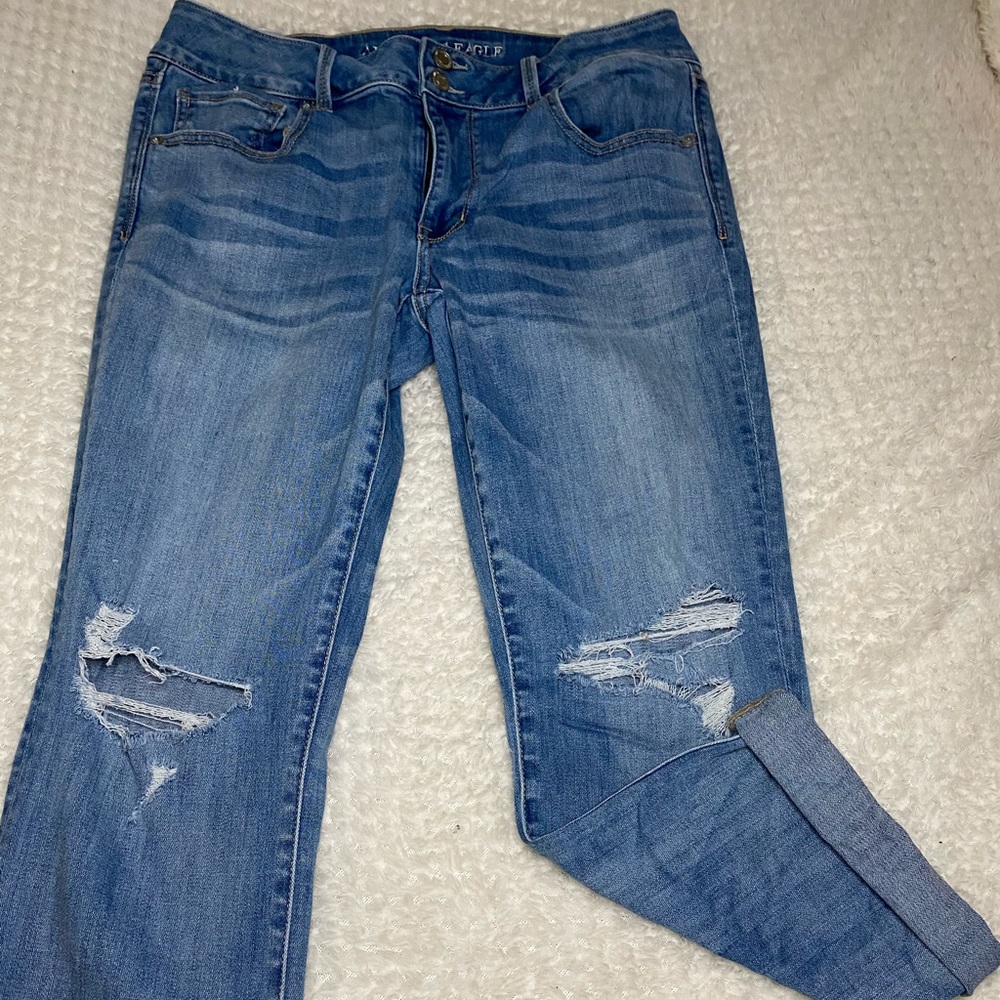 American Eagle Distressed Boyfriend Jeans